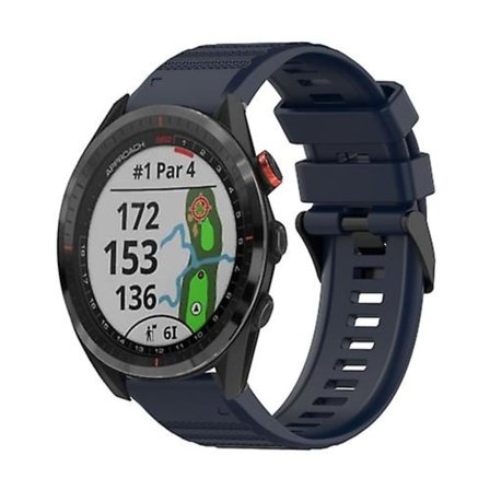 Til Garmin Approach S62 22 mm horisontal tekstur silikone urrem med fjernelsesværktøj WEW