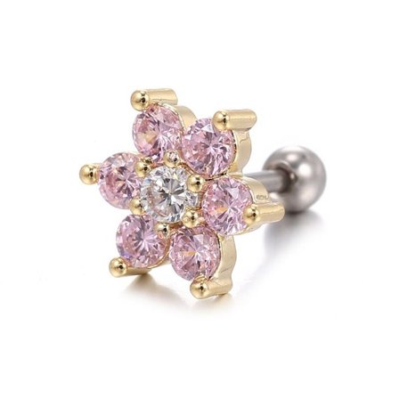 Joner Föryngrande Turmalin Stud Infraröda lymfvita örhängen