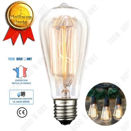 Ampoule LED - TD - Tungsten - Vintage - 40W - E27 - Antik glas