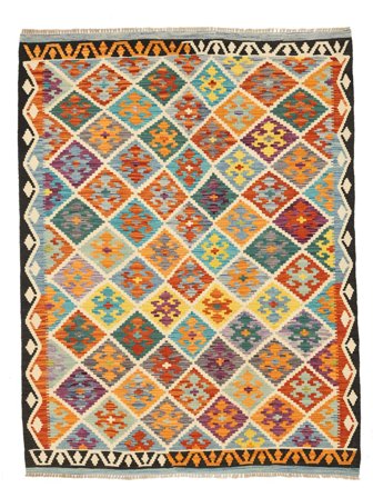 Kilim Afghan Old Style Rug Oriental Brown/Green (Wool, Afghanistan)
