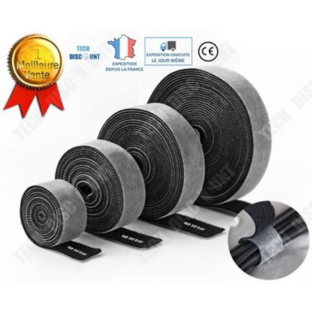 Hihnan rulla - TD - Nailon - 200cm x 2cm - Musta - Uudelleenkäytettävä