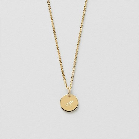 Hilda Halsband gravyr - 24K GULDPLÄTERAT STERLING SILVER - Safira