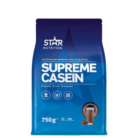 Kaseinprotein Star Nutrition Supreme Kasein 750 g, Chocolate Milk - Bodyman.dk
