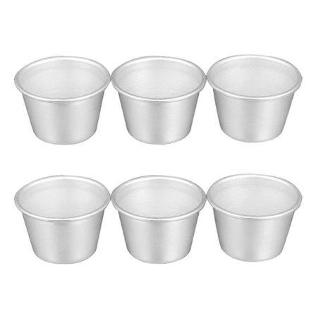 6 stk. Rund Design Kjøkken Kakeform Bakeform Aluminium Legering Puddingform