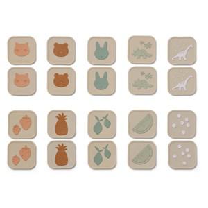 Liewood Multicolor Easton Memory Game 3 - 5 years - Board and Parlor games - 3 - 5 years - Cream