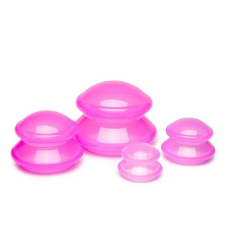 4 deler Silikon Massasje Kopper Vakuum Sugekopp Anti Cellulite Krukke Ansikts Kropp Cupping Massasje for Kroppen Avrusning