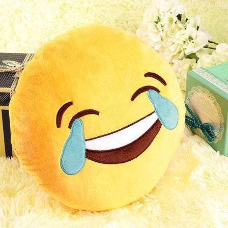 Mjuk Emoji-pute Søt Emoticon-pute Komfortabelt fylt plysj