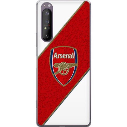 Kompatibelt Mobilskal till Sony Sony Xperia 1 II Moschino Toy teddybjörn med enkel tecknad design, brun björn med vit tröja och tydlig logotyp på