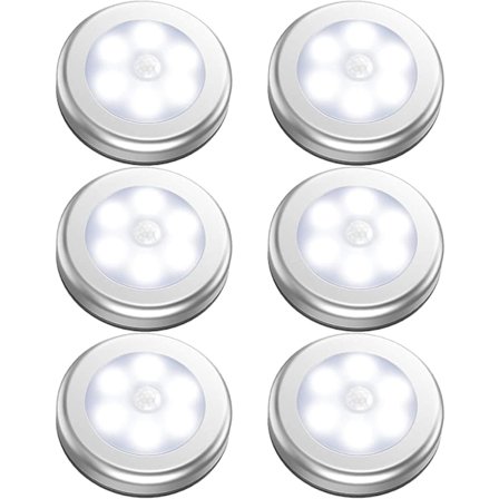 6 st Batteridrivna Rörelsesensorlampor Inomhus, LED-Garderober