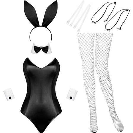 Kvinde Halloween Kanin Kostume og Haler Bodysuit Kanin Outfit