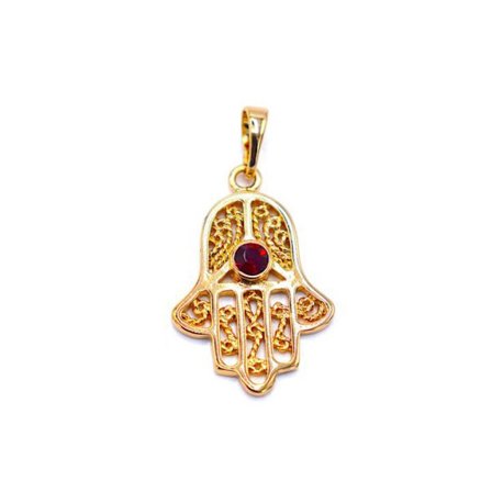 Fatimas hand hänge guldfärgad