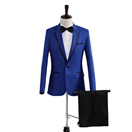 Herrejakkesæt Slim Fit 5 Dele Formelle Jakkesæt til Bryllup Galla