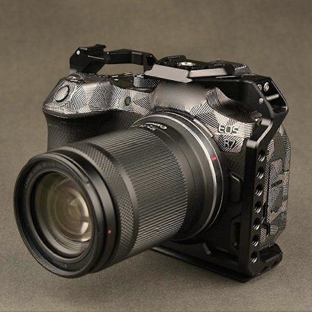 R7 Fuld Kamerabur Rig til Canon EOS R7 DSLR Kamera Video Cold Shoe Mount 1/4 Tomme Arca Tripod Beslag