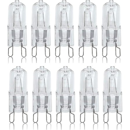 10 kpl G9-halogeenilamppuja, ensiluokkaiset G9 40 W:n lamput, himmennettävät 230 V 2700 K lämpimän valkoiset G9-lamput pöytävalaisimiin