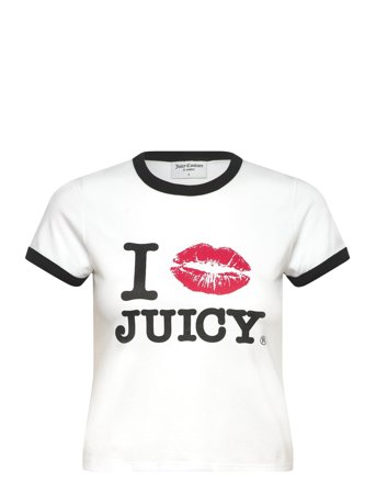 Juicy Couture | I ‘Kiss’ Jc Fitted Ringer Tee | S