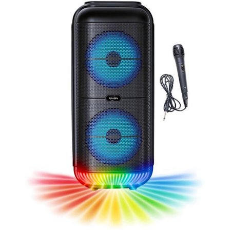 Valoisa karaoke-kaiutin - INOVALLEY - KA22-BTH - Bluetooth V5.0 - 49 cm - 500 W - Musta