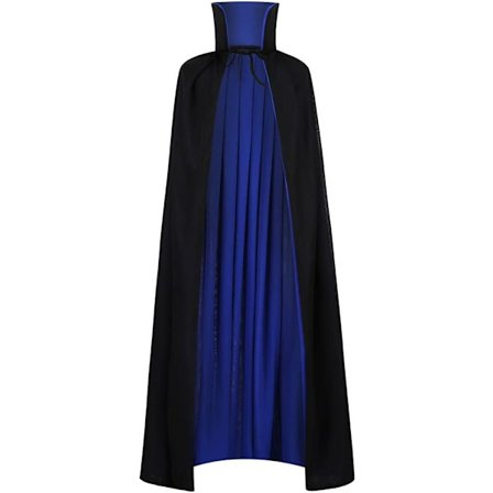 Svart och röd vändbar cape Halloween Cape Vampyrdräkt Maskerad Dracula Magiker Djävul Cosplay Vuxen Barn