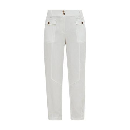 Comma, Cropped Trousers Wit, Dames, Maat:XL