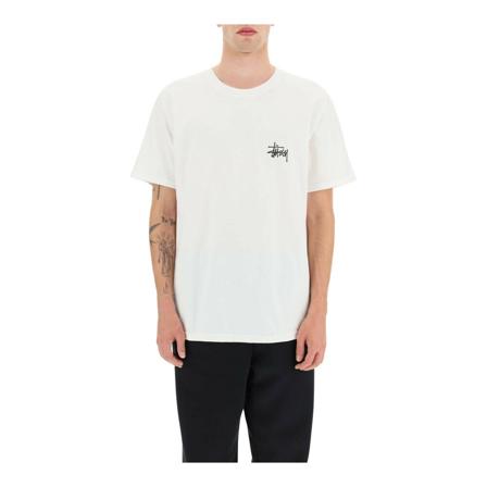 Stüssy, Logo print t-shirt Biały, Mężczyzna, Rozmiar: M