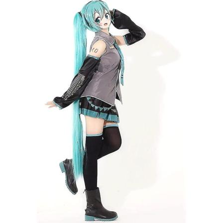 Hatsune Kostume Sæt Kvinder Fancy Up Outfits Rolleleg Dragt Maskerade Uniform L