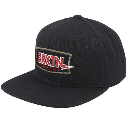 Brixton - Svart snapback Keps - Lightning Medium Profile Black Snapback @ Hatstore