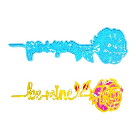 Silikon DIY Rose Ornament Former 12-pakning