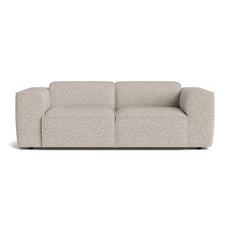Aura 2.5-Sitzer-Sofa in Puente Hell Beige, einfarbig, modernes Design, bequeme Polsterung für hohen Sitzkomfort, Maße: 73cm Höhe.