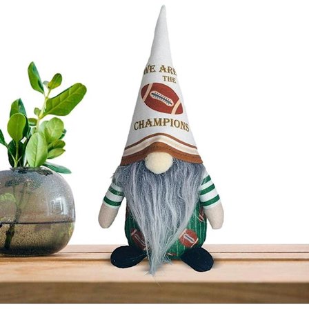 Fotbollsgnomer - Handgjorda ansiktslösa dvärgplysch skandinaviska svenska tomte | Sporttema ansiktslösa Rudolph plyschgnomer fotboll P
