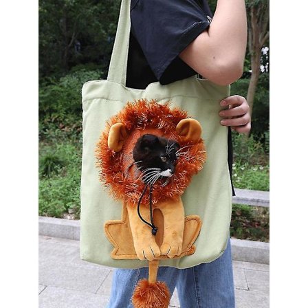 Pet Canvas Skulderveske Løveformet Dyretransport
