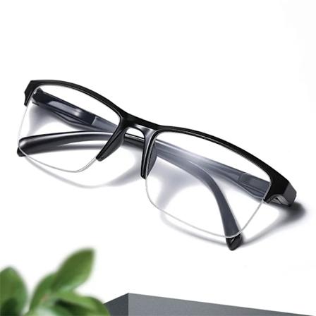 Ahora Ultralight Square Halvram Læsebriller Presbyopiske Briller Mænd Kvinder +0.25 0,5 0,75 1 1,25 1,5 1,75 2 2,25 2,5 2,75 3 black +75