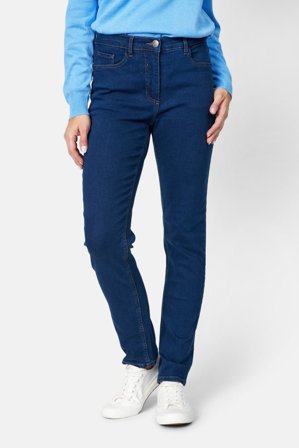 BRANDTEX - Elisabeth Jeans - Blå - Curvy Fit - Elastik i Siden