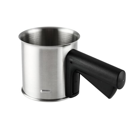 304 tyk rustfri stål mel sigte semi-automatisk håndholdt rund sukkerpulver sigte håndpresset pulver sigte