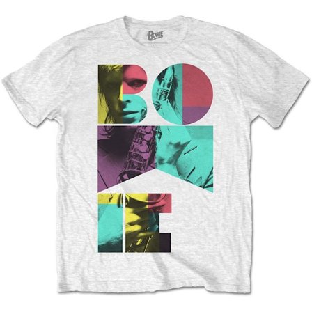 David Bowie Unisex Saxofon T-shirt S Vit