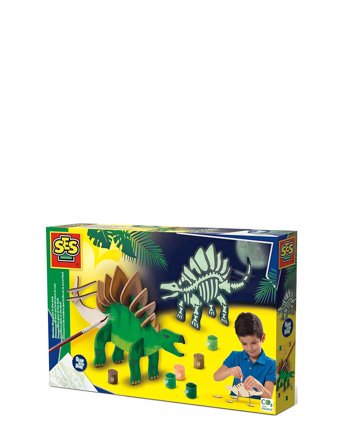 Wooden Dino Glow In The Dark Patterned SES Creative