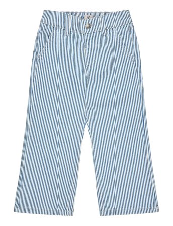 Copenhagen Colors Y/D Twill Pant W. Wide Leg And Embroidery - Blue - 152