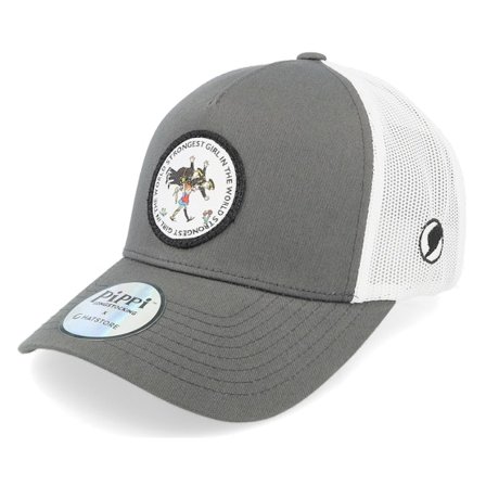 Pippi Langstrumpf - Grau trucker Cap - Strongest Girl In The World Trucker @ Hatstore