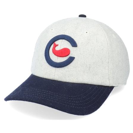 American Needle - Chicago Whales Archive Legend Ivory & Navy Dad Cap Unconstructed Grey Cap - @ Hatstore