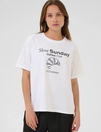 Kaffe Kaelly T-Shirt - White - XL