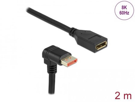 Delock DisplayPort-forlengelseskabel - DisplayPort til DisplayPort - 2 m