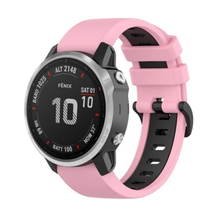 För Garmin Fenix ​​6S Pro 22 mm silikon watch i två färger