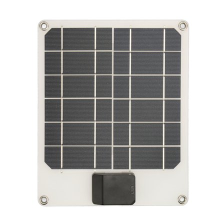 Mini solcelle USB-panel 6W 5V IP67 vandtæt monokrystallinsk sikkerhedsbeskyttelse kompakt solmodul til rygsækrejse vandreture hvid