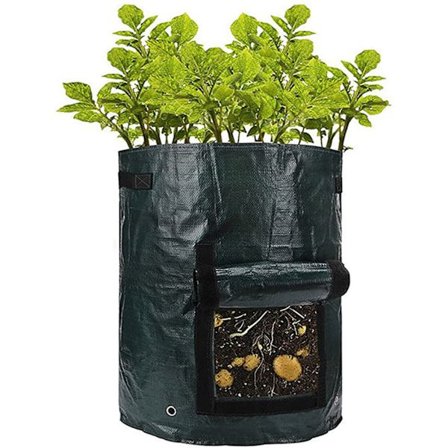 Planteringspåse PE Miljövänlig Andas Plant Grow Pouch Trädgård Planteringspåse Trädgårdsredskap Svart 5 Gallons 23x28cm