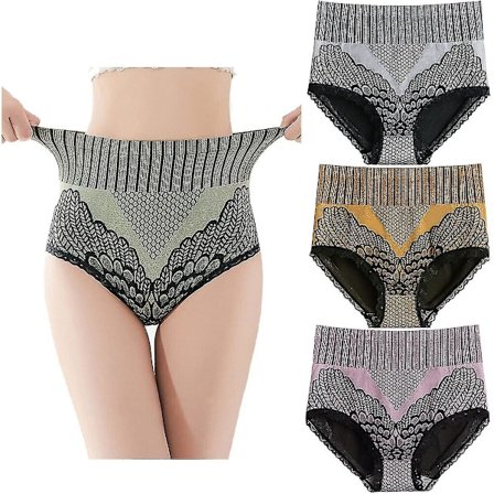 3 kpl naisten puuvillabikinit, vatsan hallintaa, muotoilevat alusvaatteet, pitsi, korkeat vyötäröshortsit, pepunnostin, vartalonmuotoilija, alushousut