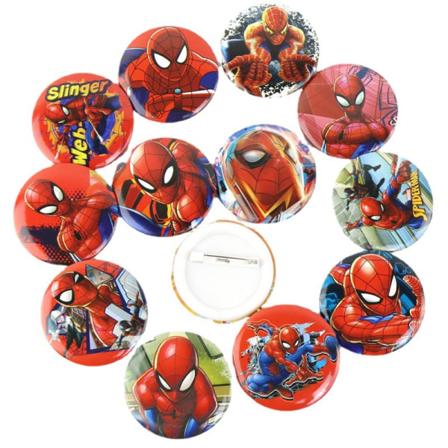 Spider-Man -pyöreät merkit, 12 kpl