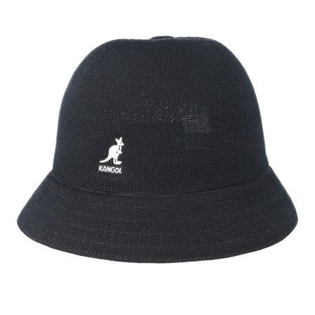 Kangol - Svart bucket Hatt - Tropic Casual Black Bucket @ Hatstore