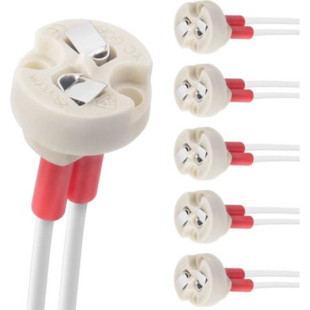 Bi-Pin Base, G4, GU5.3, G6.35, GY6.35, GX5.3 MR16, GZ4 MR11, Halogen Glow Socket Keramisk Kropp Lampeholder (6stk)