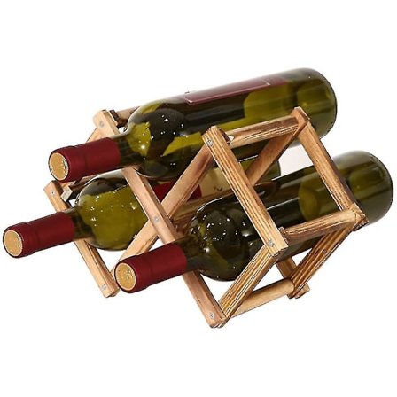 Puinen Taitettava Viiniteline, Puinen Viiniteline, Timanttimainen Massiivipuinen Viiniteline Kotikeittiöön, Viinipullon Näyttöteline, Baaritiski (3 