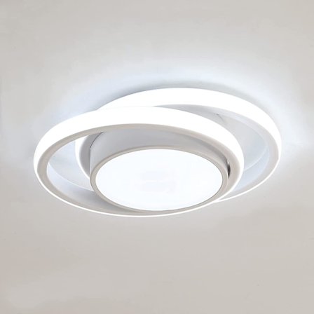Led, Rund Taklampa 32w 2500lm, Modern Taklampa Armatur För Hall Sovrum Badrum Kök Vardagsrum, Kallt Vitt 6500k, Längd 27cm