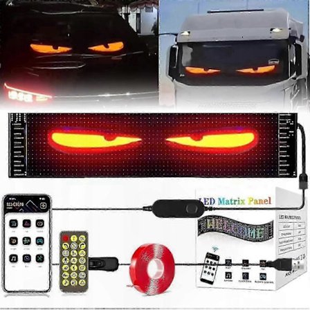 [LCS] LED-pirun silmät kuorma-auton mukauttamiseen, 70 x 173 mm, yleismallinen