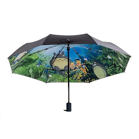 Ghibli Totoro Paraply Sol Regn Paraply Anime Min Nabo Totoro Søt Daglig Sammenleggbar Paraply